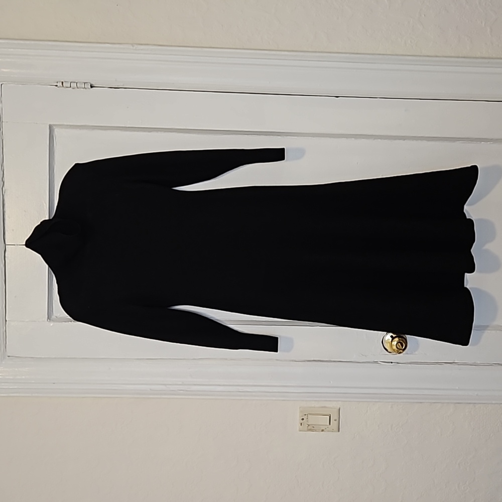 COS Black Dress Merino Wool Shoulders